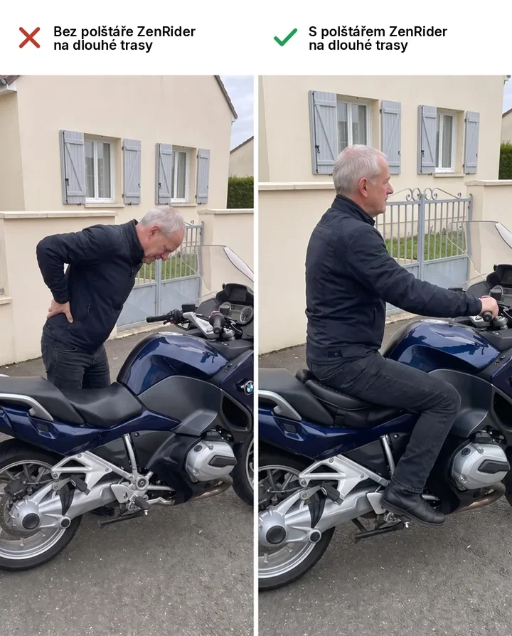 Bez / s polštářem ZenRider na dlouhé trasy